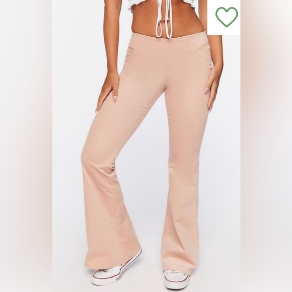 Forever 21 Pants - Forever 21 Blush Low-Rise Corduroy Flare Leg Pants XL